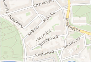 Košická v obci Praha - mapa ulice