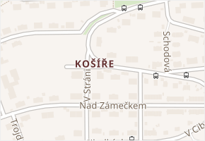 Košíře v obci Praha - mapa části obce