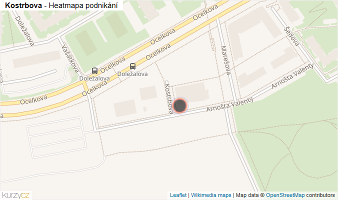 Mapa Kostrbova - Firmy v ulici.