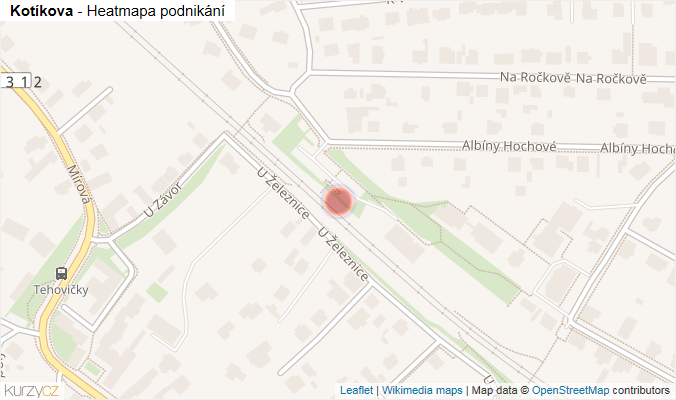 Mapa Kotíkova - Firmy v ulici.