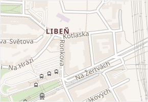 Kotlaska v obci Praha - mapa ulice