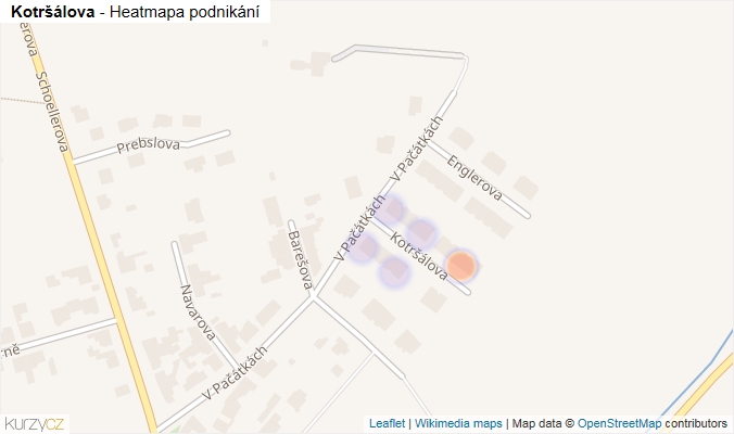 Mapa Kotršálova - Firmy v ulici.