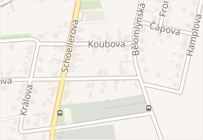 Koubova v obci Praha - mapa ulice