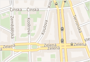 Koulova v obci Praha - mapa ulice