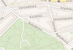 Kozácká v obci Praha - mapa ulice
