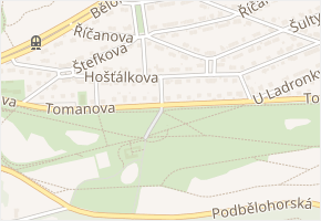 Kozlova v obci Praha - mapa ulice