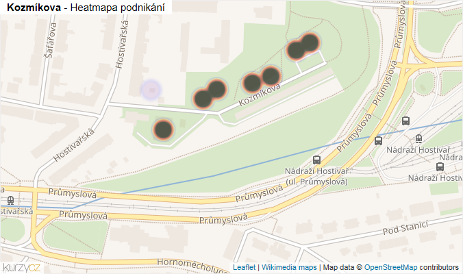 Mapa Kozmíkova - Firmy v ulici.