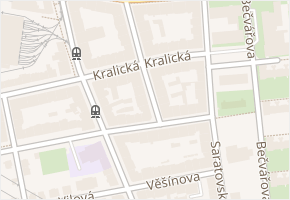 Kralická v obci Praha - mapa ulice