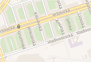 Krasnojarská v obci Praha - mapa ulice