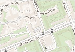Křenova v obci Praha - mapa ulice