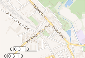 Křešínská v obci Praha - mapa ulice