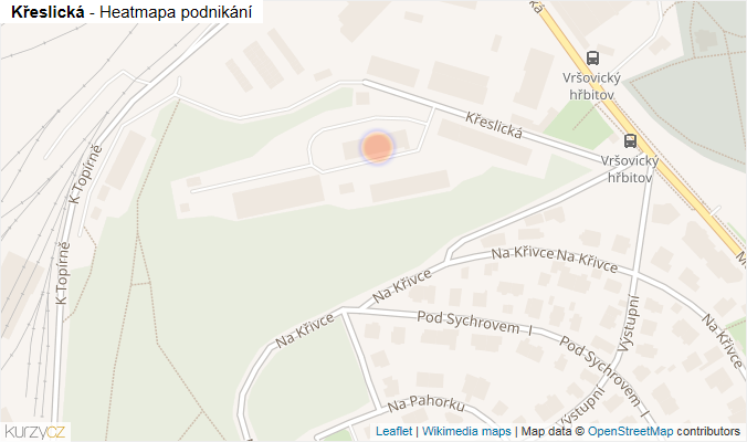 Mapa Křeslická - Firmy v ulici.