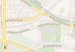 Křesomyslova v obci Praha - mapa ulice