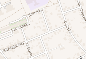 Křimická v obci Praha - mapa ulice