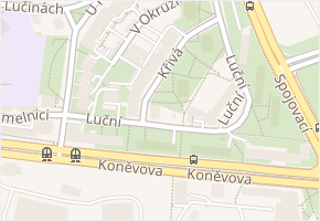 Křivá v obci Praha - mapa ulice