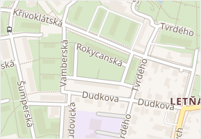 Křivoklátská v obci Praha - mapa ulice