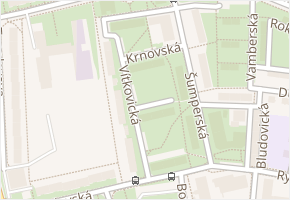Krnovská v obci Praha - mapa ulice