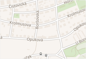 Krolmusova v obci Praha - mapa ulice