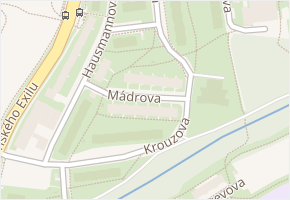 Krouzova v obci Praha - mapa ulice