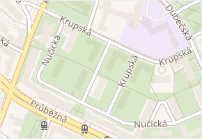 Krupská v obci Praha - mapa ulice
