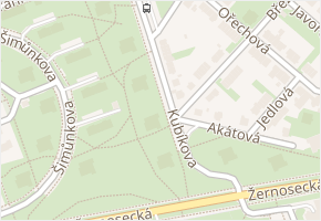 Kubíkova v obci Praha - mapa ulice