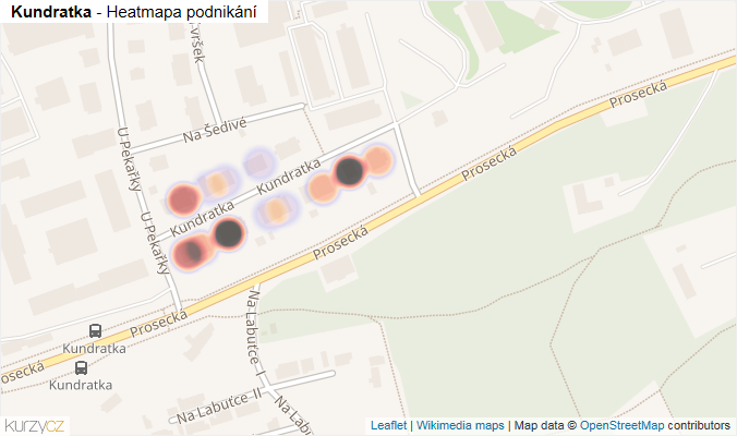 Mapa Kundratka - Firmy v ulici.