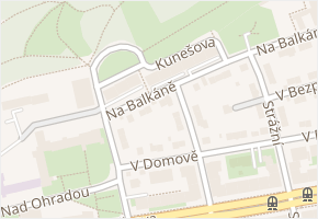 Kunešova v obci Praha - mapa ulice