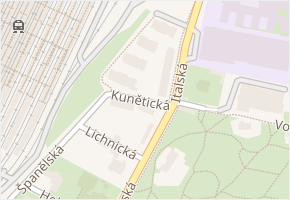 Kunětická v obci Praha - mapa ulice