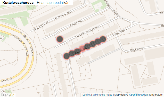 Mapa Kuttelwascherova - Firmy v ulici.