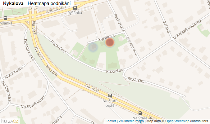 Mapa Kykalova - Firmy v ulici.