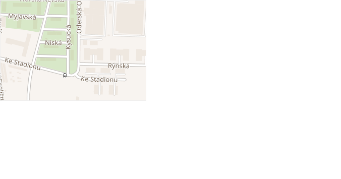 Kysucká v obci Praha - mapa ulice