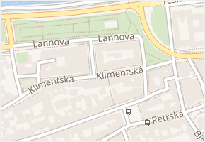 Lannova v obci Praha - mapa ulice