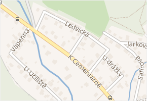 Ledvická v obci Praha - mapa ulice