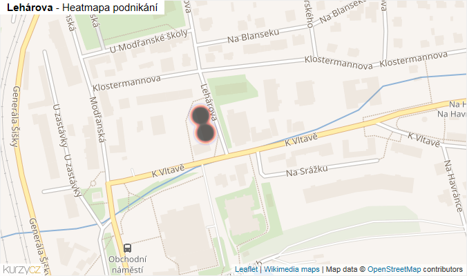 Mapa Lehárova - Firmy v ulici.