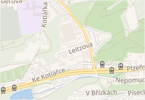 Leitzova v obci Praha - mapa ulice