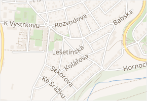 Lešetínská v obci Praha - mapa ulice