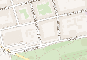 Letohradská v obci Praha - mapa ulice