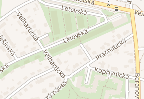 Letovská v obci Praha - mapa ulice