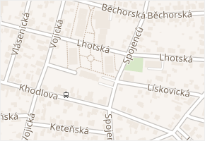 Lhotská v obci Praha - mapa ulice