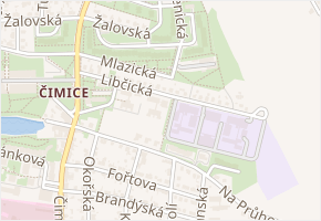 Libčická v obci Praha - mapa ulice