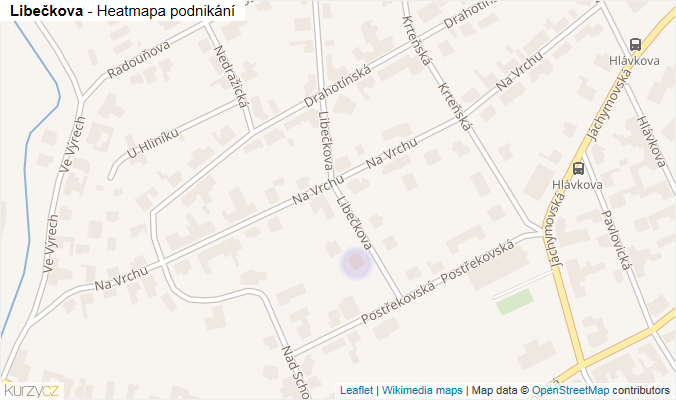 Mapa Libečkova - Firmy v ulici.