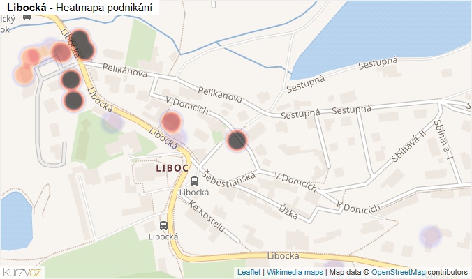 Mapa Libocká - Firmy v ulici.