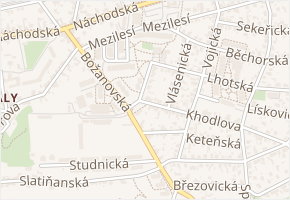 Libošovická v obci Praha - mapa ulice