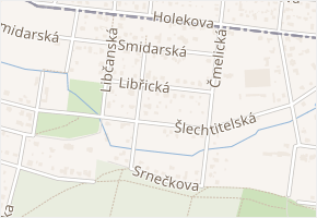 Libřická v obci Praha - mapa ulice