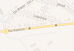 Lidečská v obci Praha - mapa ulice