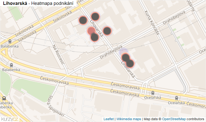 Mapa Lihovarská - Firmy v ulici.