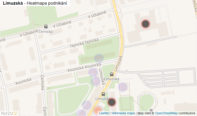 Mapa Limuzská - Firmy v ulici.