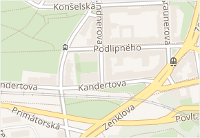 Lindnerova v obci Praha - mapa ulice