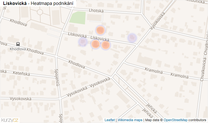 Mapa Lískovická - Firmy v ulici.