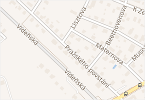 Lisztova v obci Praha - mapa ulice